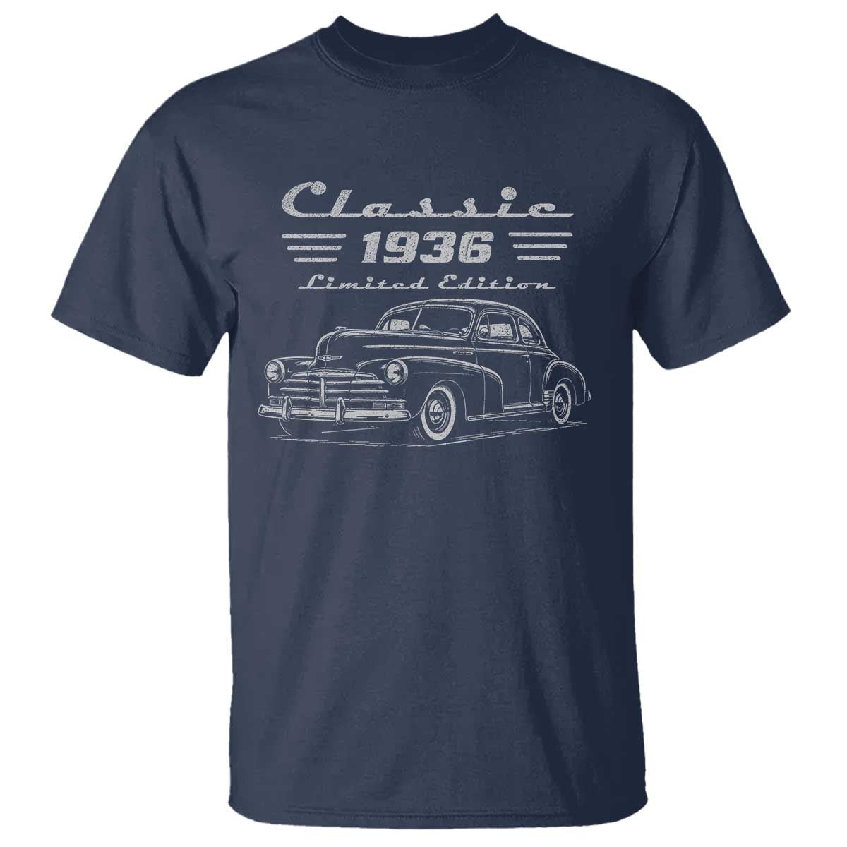90th Birthday T Shirt Vintage Retro Car Classic 1936 90 Year Old Gift TS10 Navy Print Your Wear