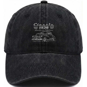 90th Birthday Washed Cotton Baseball Cap Vintage Retro Car Classic 1936 90 Year Old Gift TS10 Print Your Wear