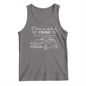 80th Birthday Tank Top Vintage Retro Car Classic 1946 80 Year Old Gift TS10 Deep Heather Print Your Wear