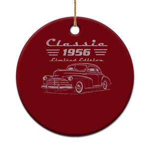 70th Birthday Ceramic Ornament Vintage Retro Car Classic 1956 70 Year Old Gift TS10 1pc Red Print Your Wear