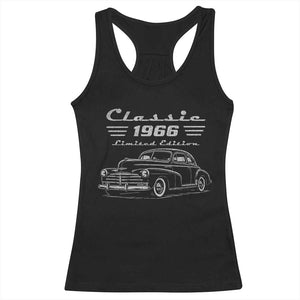 60th Birthday Racerback Tank Top Vintage Retro Car Classic 1966 60 Year Old Gift TS10 Black Print Your Wear
