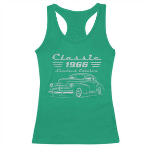 60th Birthday Racerback Tank Top Vintage Retro Car Classic 1966 60 Year Old Gift TS10 Irish Green Print Your Wear