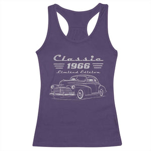 60th Birthday Racerback Tank Top Vintage Retro Car Classic 1966 60 Year Old Gift TS10 Purple Print Your Wear