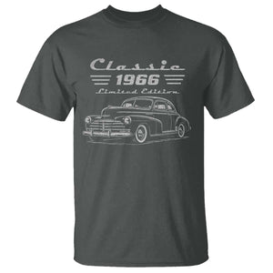 60th Birthday T Shirt Vintage Retro Car Classic 1966 60 Year Old Gift TS10 Dark Heather Print Your Wear