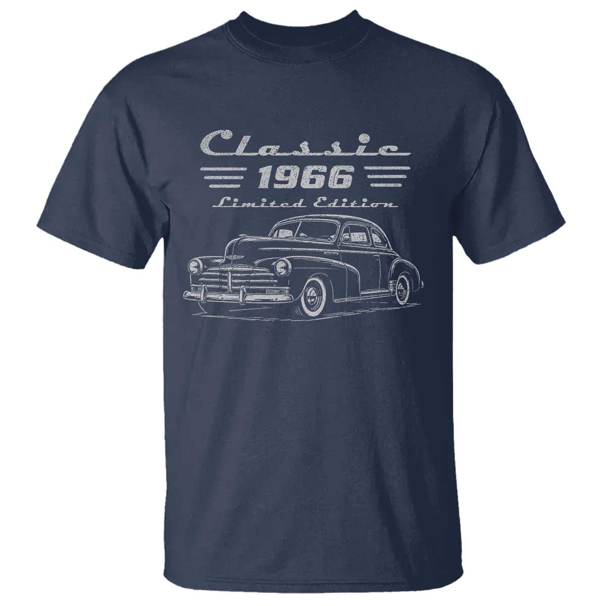 60th Birthday T Shirt Vintage Retro Car Classic 1966 60 Year Old Gift TS10 Navy Print Your Wear