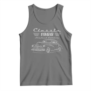 60th Birthday Tank Top Vintage Retro Car Classic 1966 60 Year Old Gift TS10 Black Heather Print Your Wear