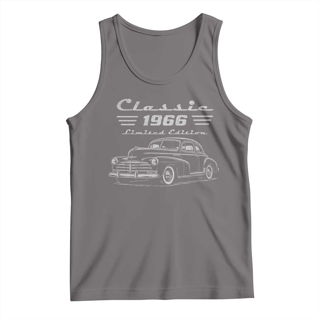 60th Birthday Tank Top Vintage Retro Car Classic 1966 60 Year Old Gift TS10 Deep Heather Print Your Wear