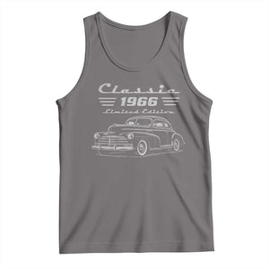 60th Birthday Tank Top Vintage Retro Car Classic 1966 60 Year Old Gift TS10 Deep Heather Print Your Wear