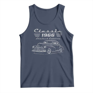 60th Birthday Tank Top Vintage Retro Car Classic 1966 60 Year Old Gift TS10 Navy Print Your Wear