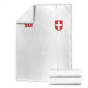 Switzerland Throw Blanket Vintage Retro Swiss Flag TS10 White Print Your Wear