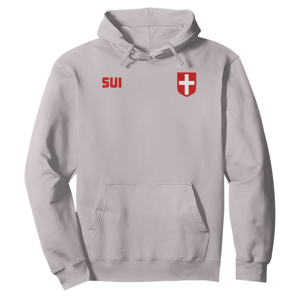 Switzerland Hoodie Vintage Retro Swiss Flag TS10 Ice Gray Print Your Wear