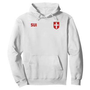 Switzerland Hoodie Vintage Retro Swiss Flag TS10 White Print Your Wear