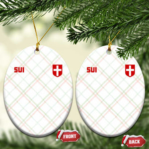Switzerland Ceramic Ornament Vintage Retro Swiss Flag TS10 Print Your Wear