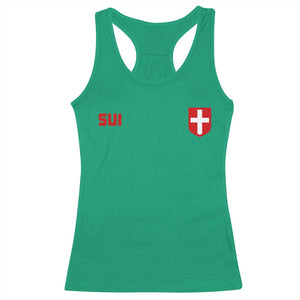 Switzerland Racerback Tank Top Vintage Retro Swiss Flag TS10 Irish Green Print Your Wear