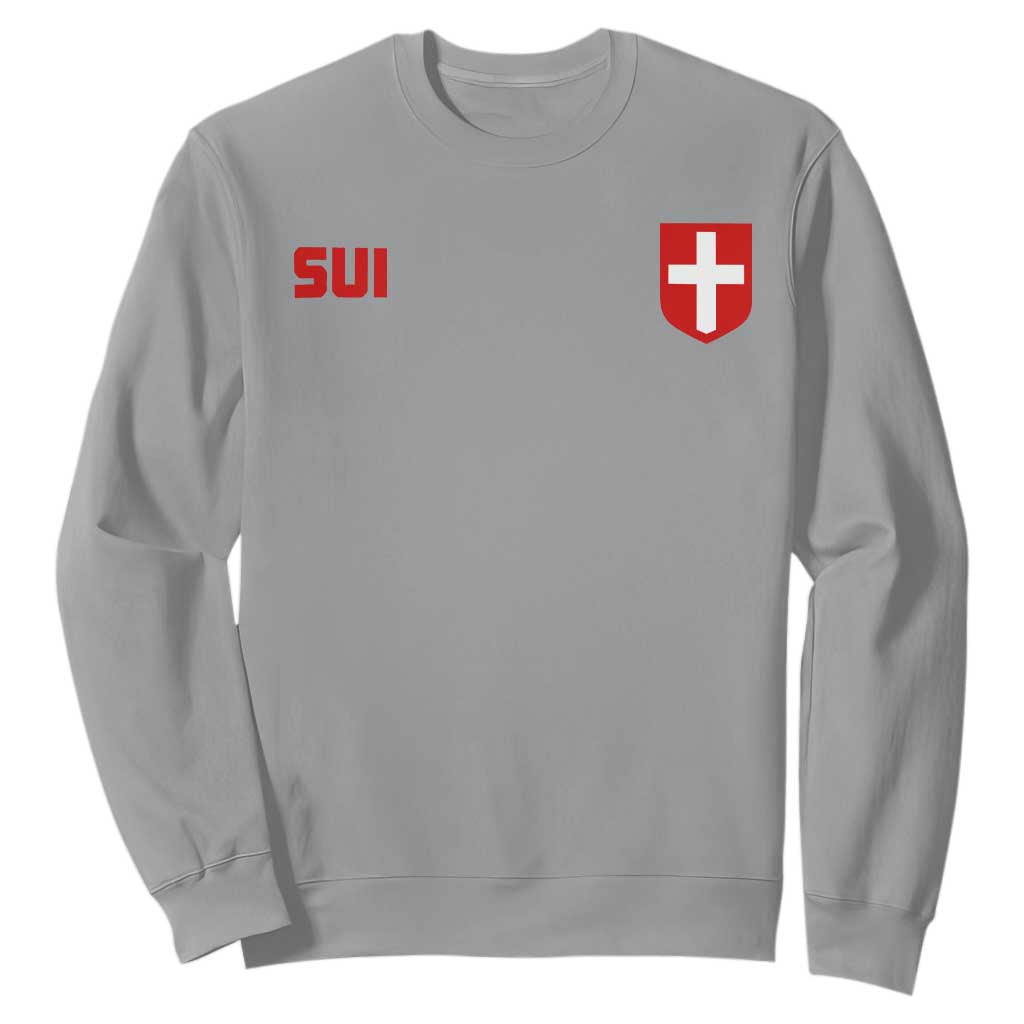 Switzerland Sweatshirt Vintage Retro Swiss Flag TS10 Sport Gray Print Your Wear