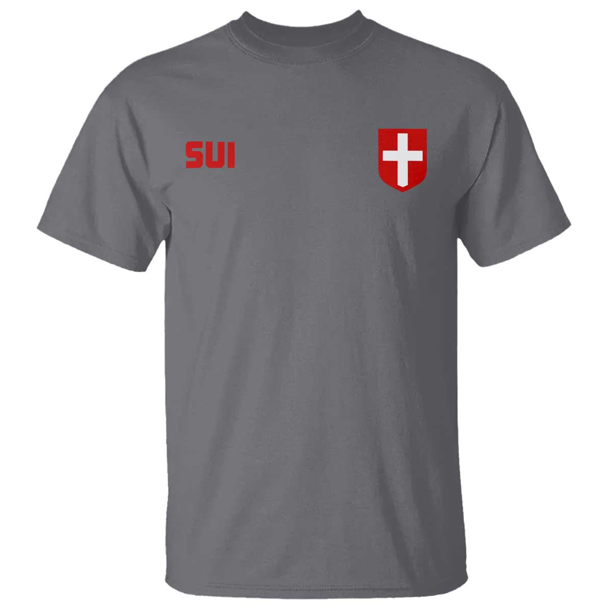 Switzerland T Shirt Vintage Retro Swiss Flag TS10 Charcoal Print Your Wear
