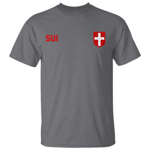 Switzerland T Shirt Vintage Retro Swiss Flag TS10 Charcoal Print Your Wear