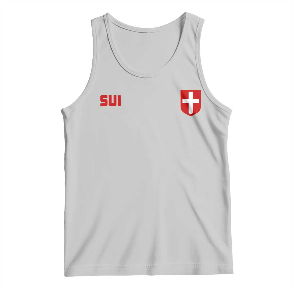 Switzerland Tank Top Vintage Retro Swiss Flag TS10 Ash Print Your Wear