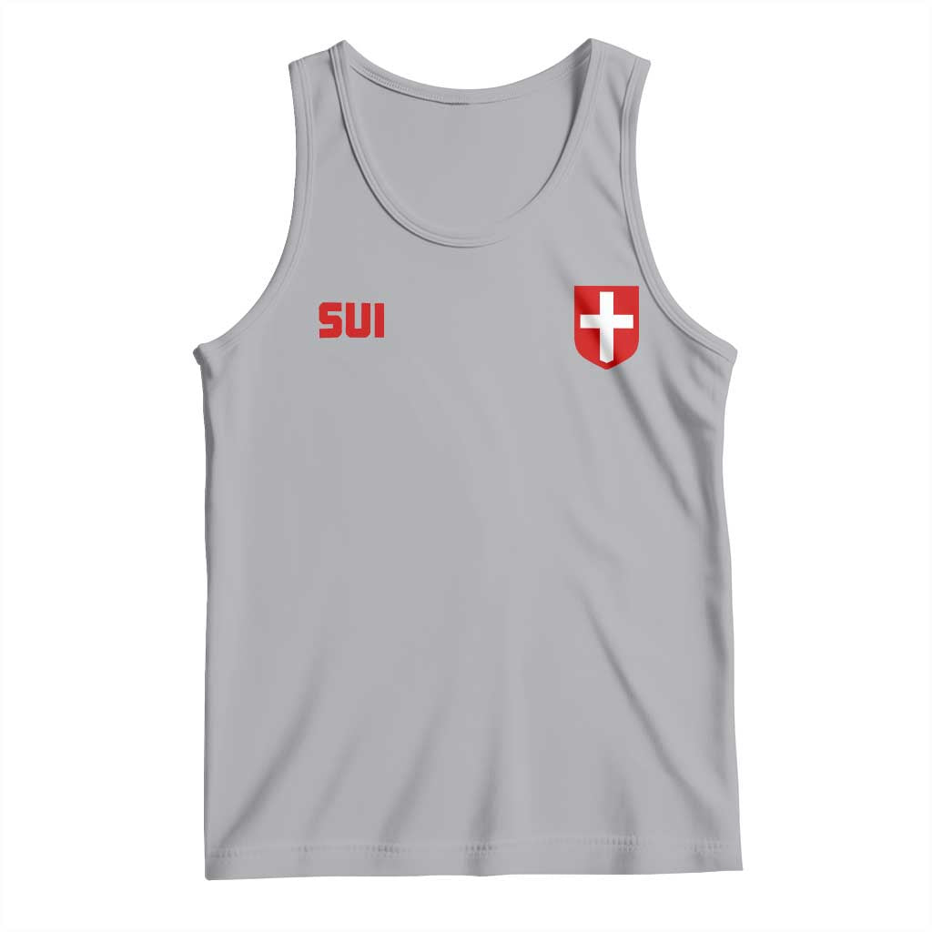 Switzerland Tank Top Vintage Retro Swiss Flag TS10 Athletic Heather Print Your Wear