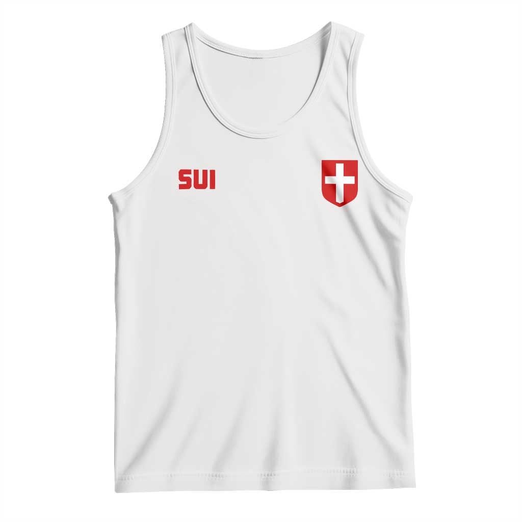 Switzerland Tank Top Vintage Retro Swiss Flag TS10 White Print Your Wear
