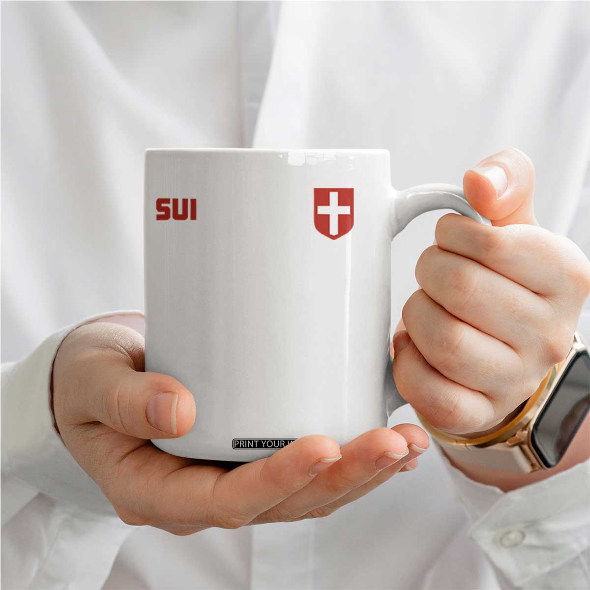 Switzerland Coffee Mug Vintage Retro Swiss Flag TS10 Print Your Wear
