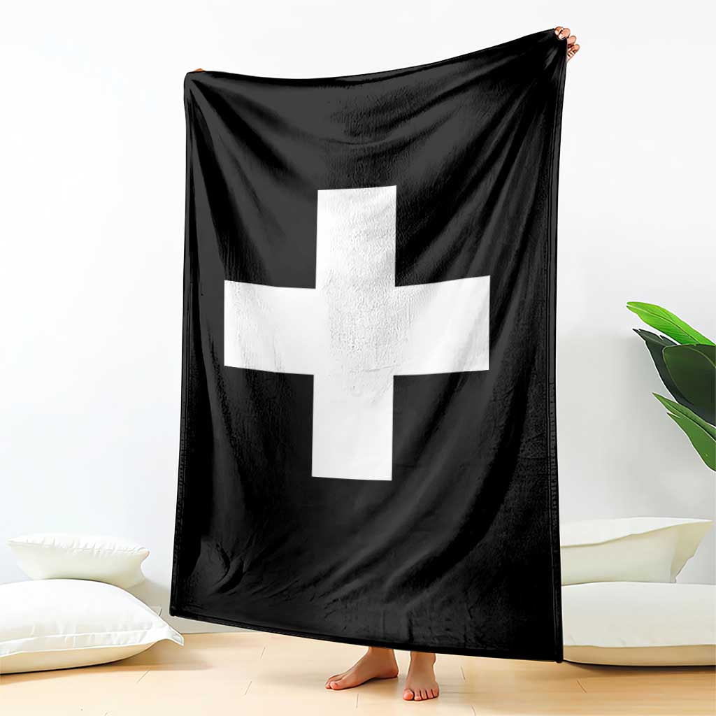 Swiss Vintage Cross Flag Switzerland Throw Blanket TS10 Print Your Wear