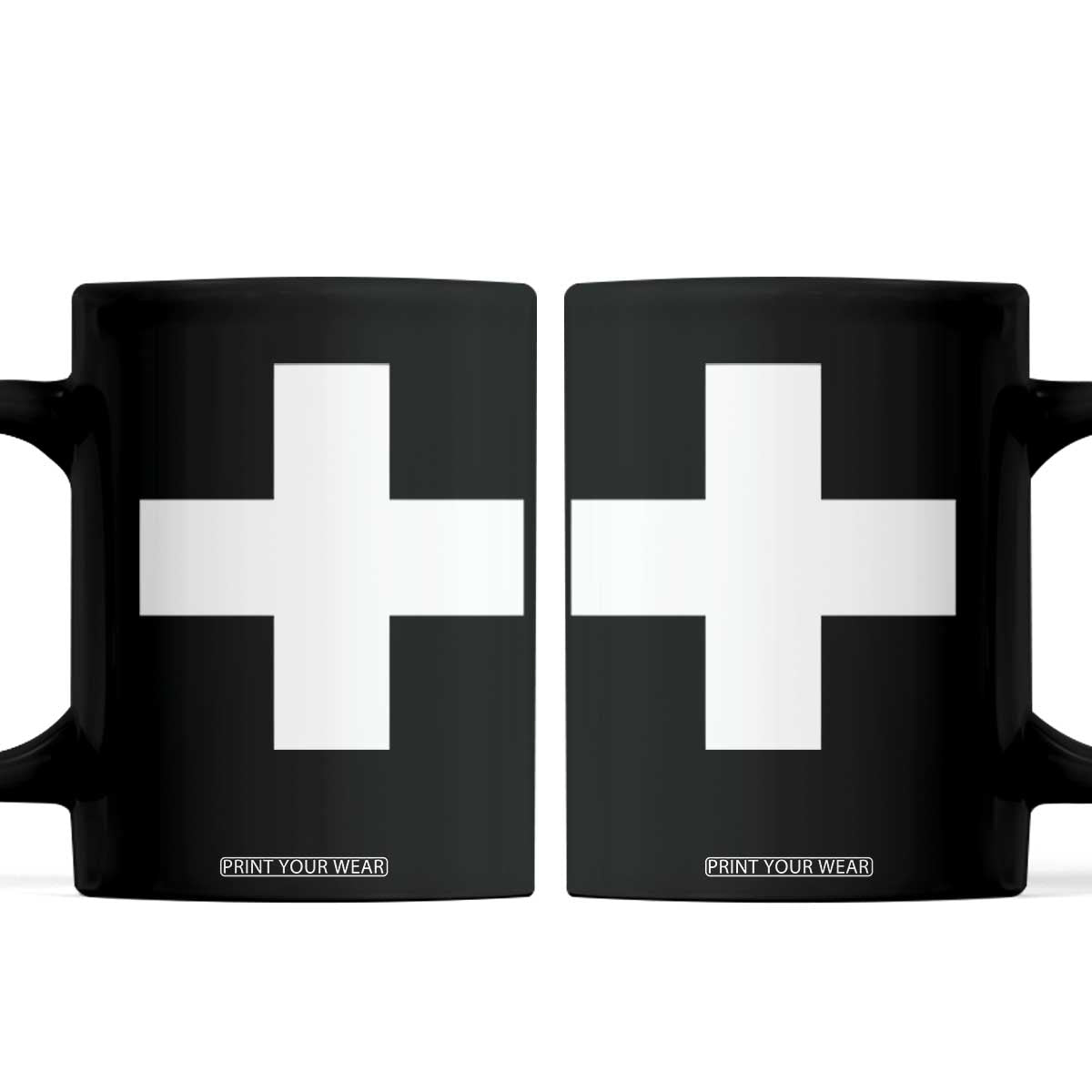 Swiss Vintage Cross Flag Switzerland Coffee Mug TS10 Black Print Your Wear