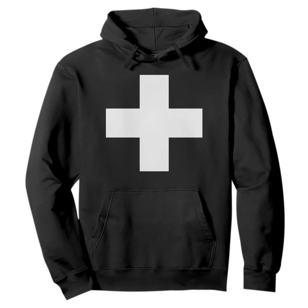 Swiss Vintage Cross Flag Switzerland Hoodie TS10 Black Print Your Wear