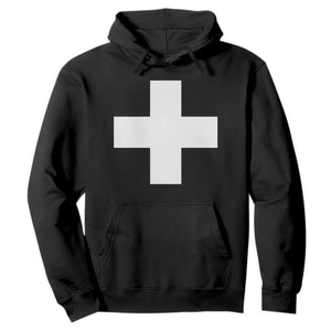 Swiss Vintage Cross Flag Switzerland Hoodie TS10 Black Print Your Wear