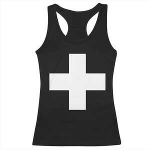 Swiss Vintage Cross Flag Switzerland Racerback Tank Top TS10 Black Print Your Wear