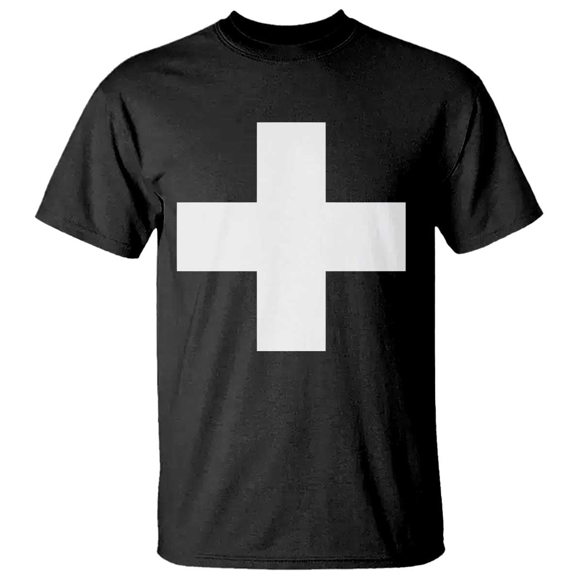 Swiss Vintage Cross Flag Switzerland T Shirt TS10 Black Print Your Wear