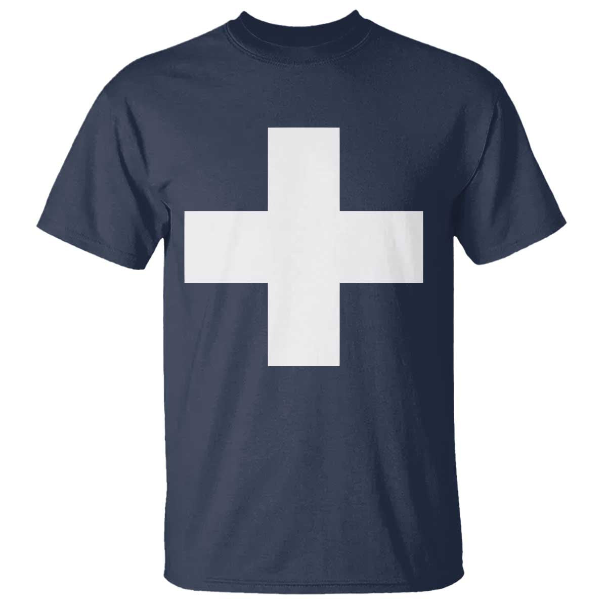 Swiss Vintage Cross Flag Switzerland T Shirt TS10 Navy Print Your Wear