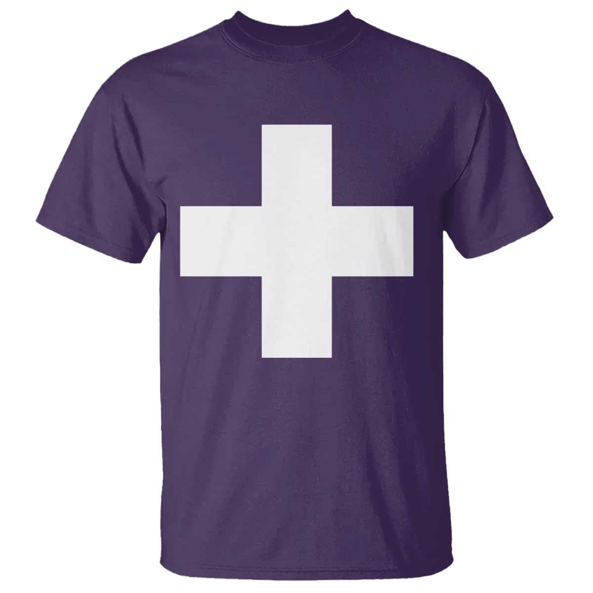 Swiss Vintage Cross Flag Switzerland T Shirt TS10 Purple Print Your Wear