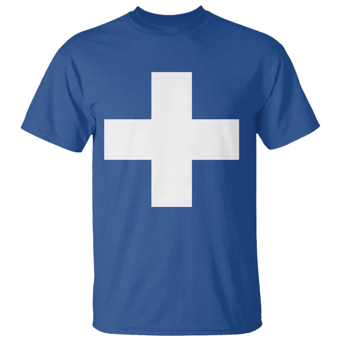 Swiss Vintage Cross Flag Switzerland T Shirt TS10 Royal Blue Print Your Wear
