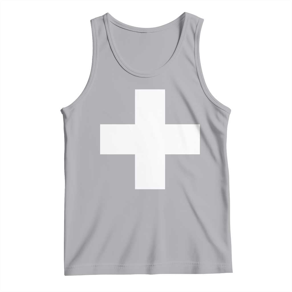Swiss Vintage Cross Flag Switzerland Tank Top TS10 Athletic Heather Print Your Wear