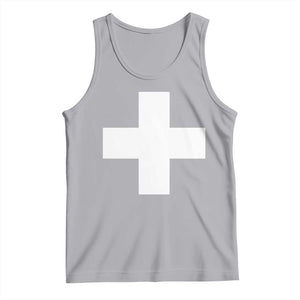 Swiss Vintage Cross Flag Switzerland Tank Top TS10 Athletic Heather Print Your Wear