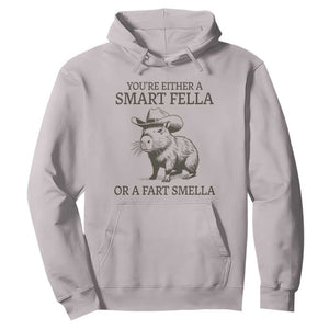 Funny Capybara Hoodie Retro Smart Fella Capybara Vintage 90s TS10 Ice Gray Print Your Wear