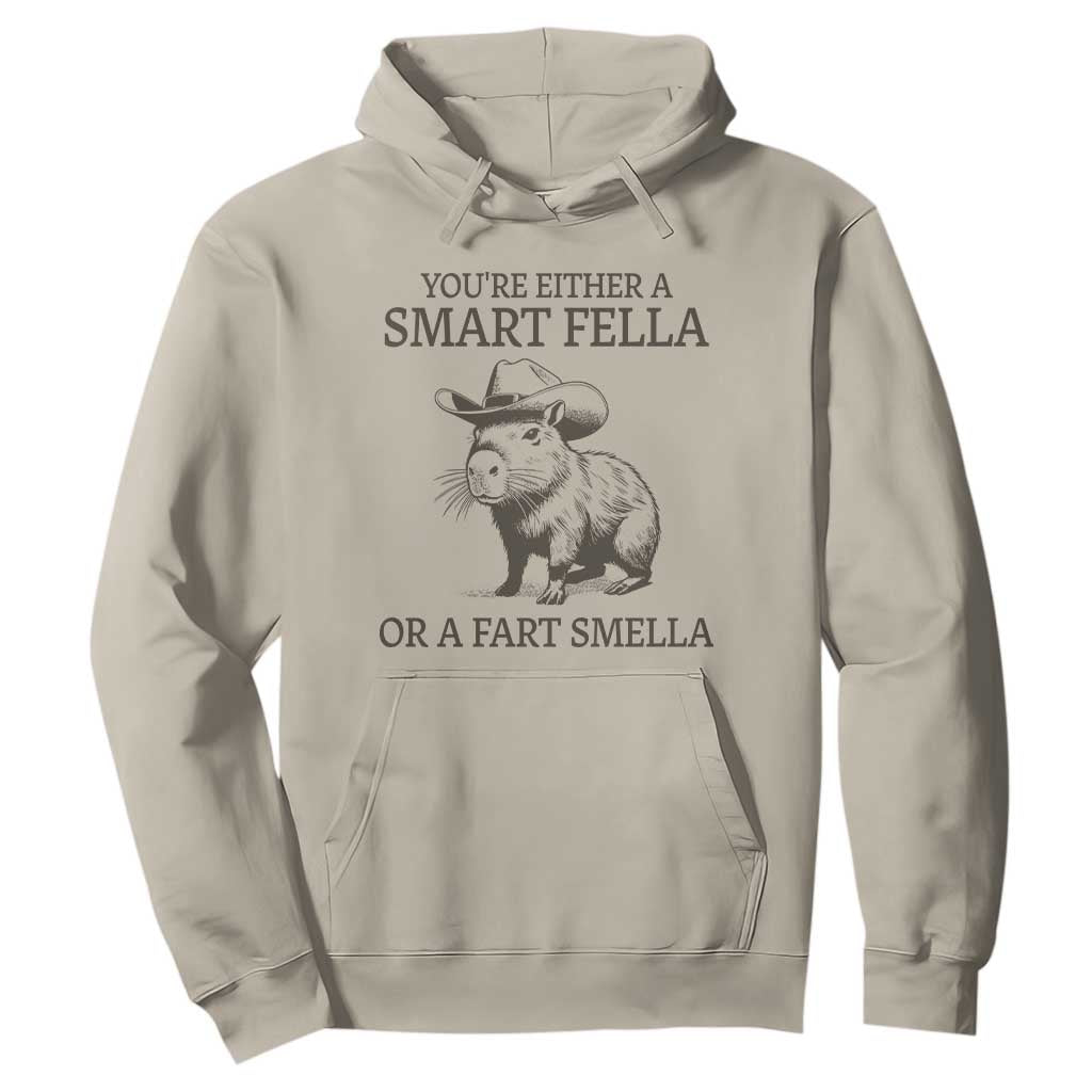 Funny Capybara Hoodie Retro Smart Fella Capybara Vintage 90s TS10 Sand Print Your Wear