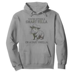 Funny Capybara Hoodie Retro Smart Fella Capybara Vintage 90s TS10 Sport Gray Print Your Wear