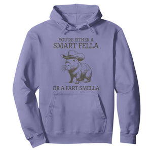 Funny Capybara Hoodie Retro Smart Fella Capybara Vintage 90s TS10 Violet Print Your Wear