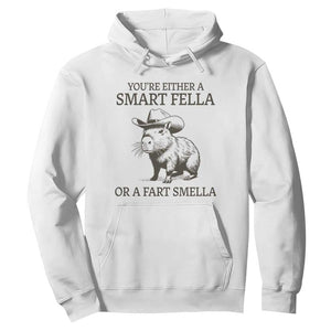 Funny Capybara Hoodie Retro Smart Fella Capybara Vintage 90s TS10 White Print Your Wear