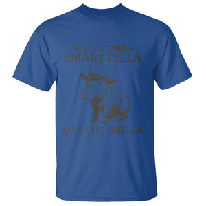 Funny Capybara T Shirt Retro Smart Fella Capybara Vintage 90s TS10 Royal Blue Print Your Wear