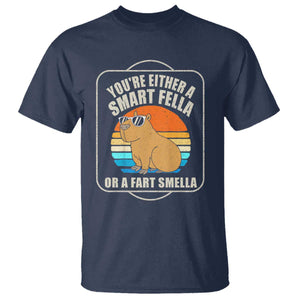 Funny Capybara T Shirt Vintage Retro Rodent Dont Be Worry Be Capy TS10 Navy Print Your Wear