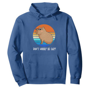 Funny Capybara Hoodie Vintage Rodent Dont Be Worry Be Capy TS10 Royal Blue Print Your Wear