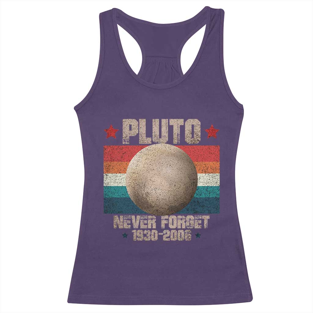 Pluto Never Forget 1930-2006 Planet Racerback Tank Top Funny Vintage Retro Astronomy Space TS10 Purple Print Your Wear