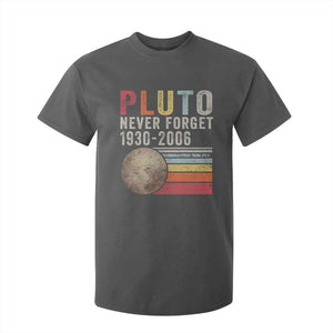 Never Forget Pluto T Shirt For Kid Retro Style Funny Space Science TS10 Dark Heather Print Your Wear