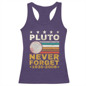 Never Forget Pluto Racerback Tank Top Retro Style Funny Space Science 1930-2006 TS10 Purple Print Your Wear