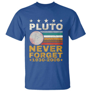 Never Forget Pluto T Shirt Retro Style Funny Space Science 1930-2006 TS10 Royal Blue Print Your Wear