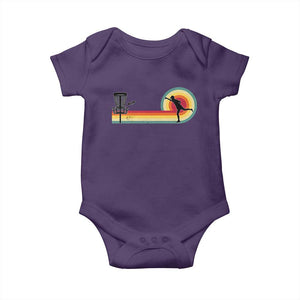 Disc Golf Retro Baby Onesie Vintage Frisbee Golf Player TS10 Purple Print Your Wear