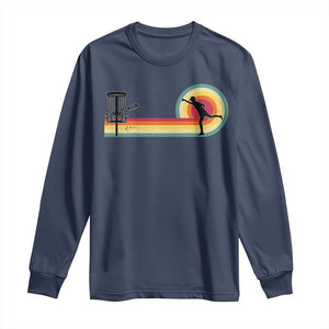 Disc Golf Retro Long Sleeve Shirt Vintage Frisbee Golf Player TS10 Navy Print Your Wear